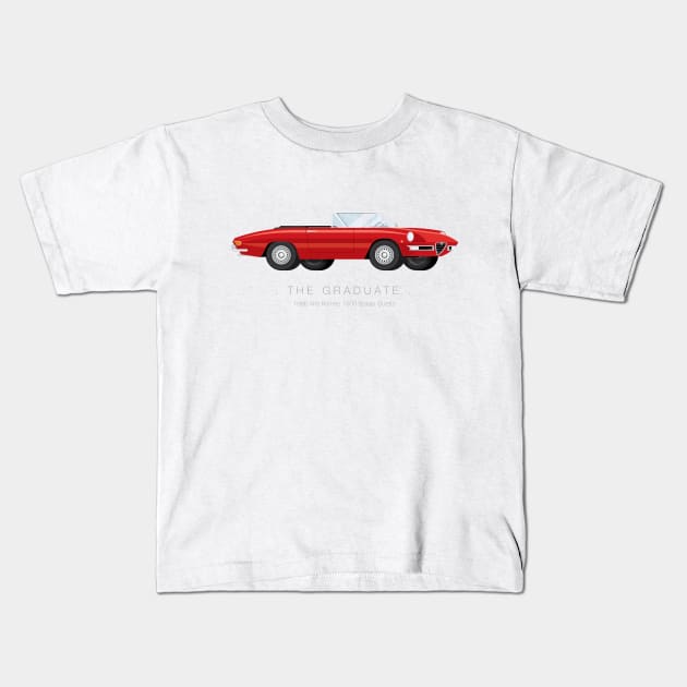 The Graduate - Famous Cars Kids T-Shirt by Fred Birchal